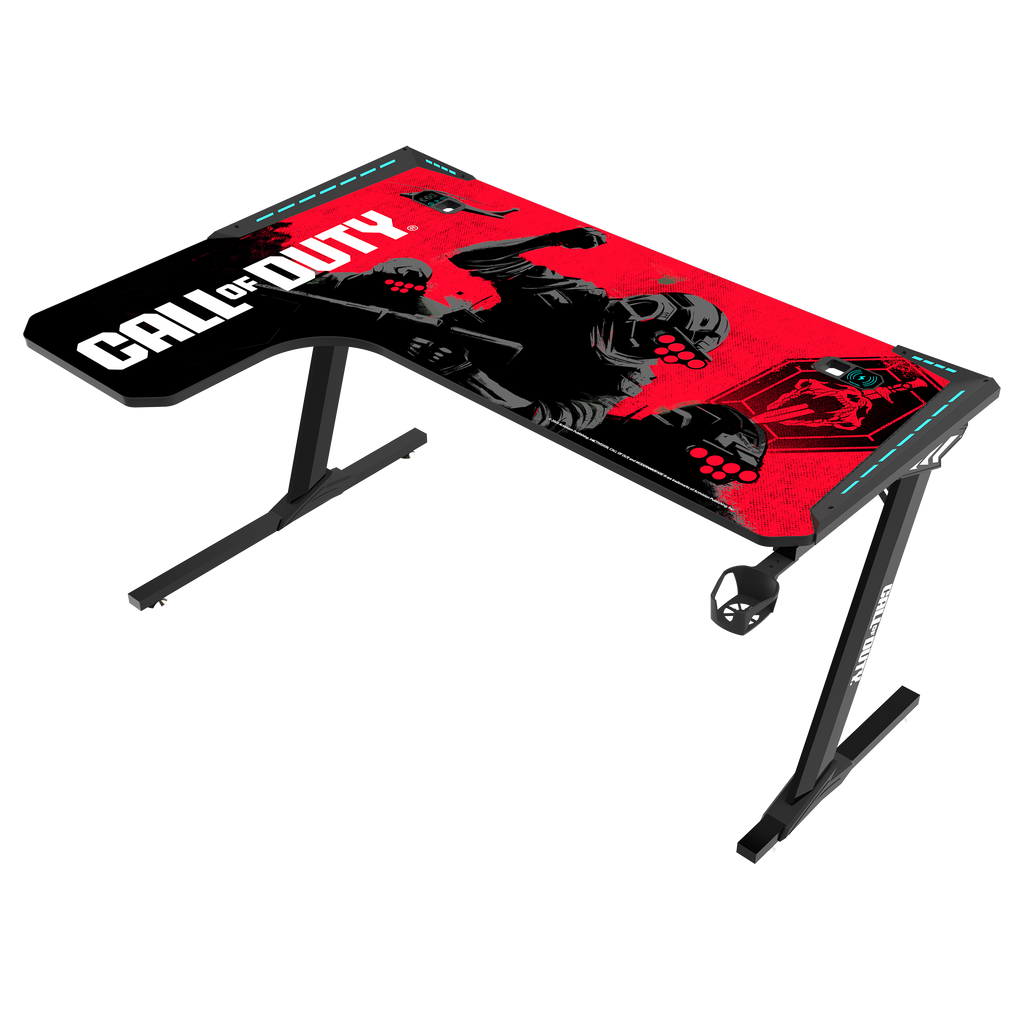 Call Of Duty (COD) Phantom R XL-L Series L-Shaped RGB Flowing Light Gaming Desk With Mouse pad