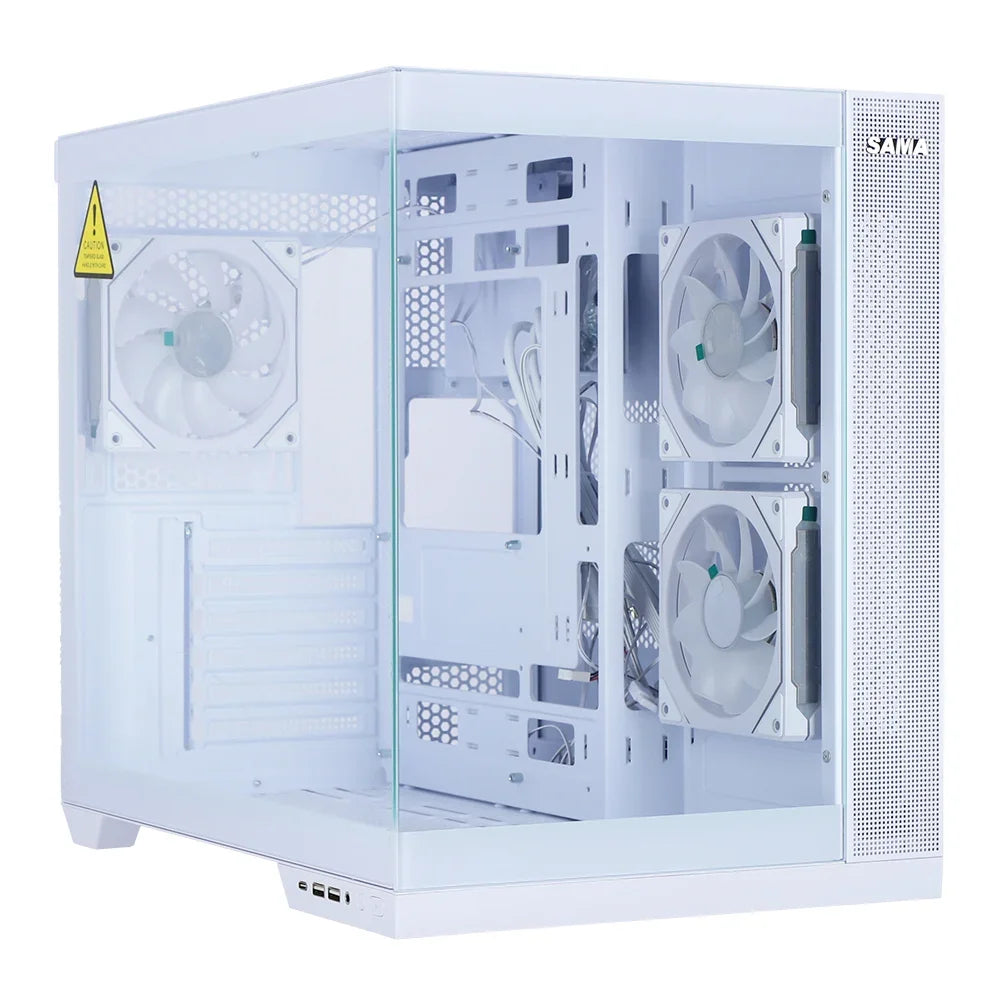 SAMA Neview A721 ATX Airflow Mid Tower Gaming Computer Case - White