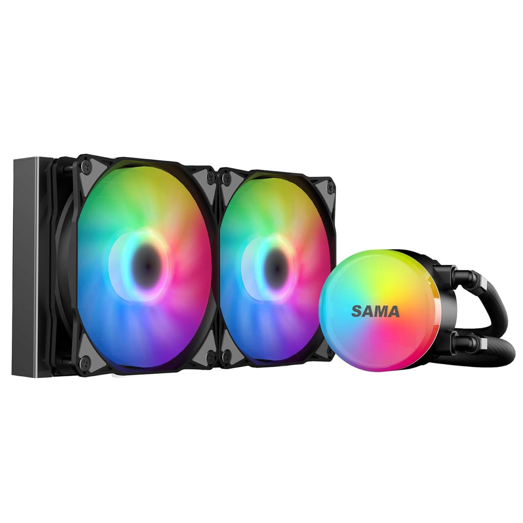 SAMA SI240 240mm AIO Liquid CPU Cooler - Black