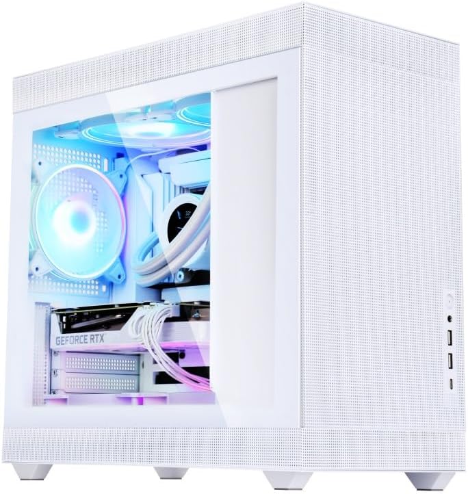 SAMA IM01 W Pro Micro ATX Mini-ITX High Airflow Mid Tower Steel Metal Panel Computer Case - White