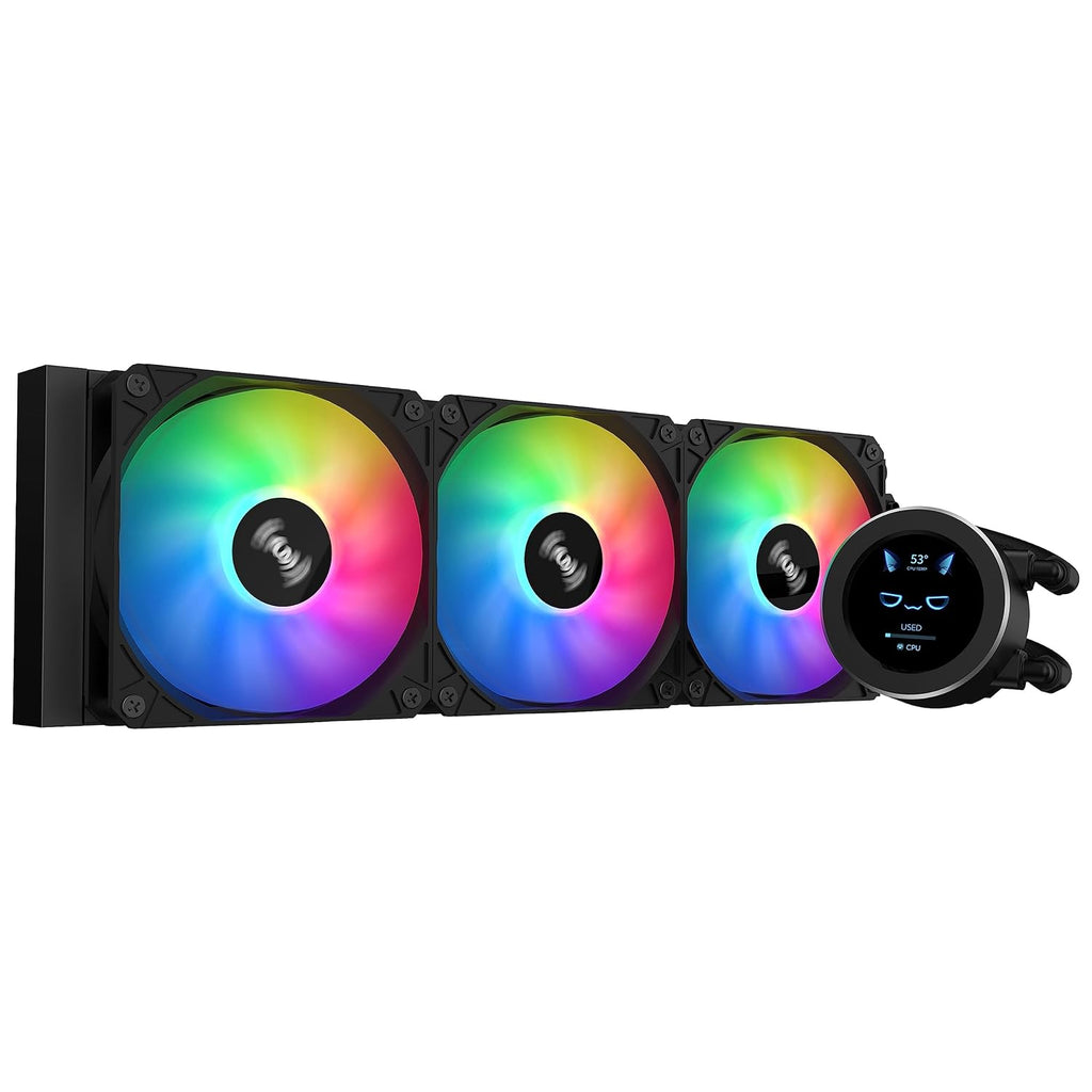 SAMA SM360 360mm AIO RGB Liquid Cooler LCD Display Screen - Black