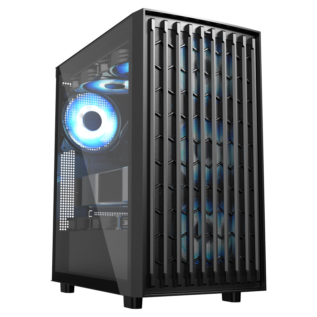 SAMA Neview 3601 Tempered Glass ATX Mid Tower Gaming Computer Case - Black