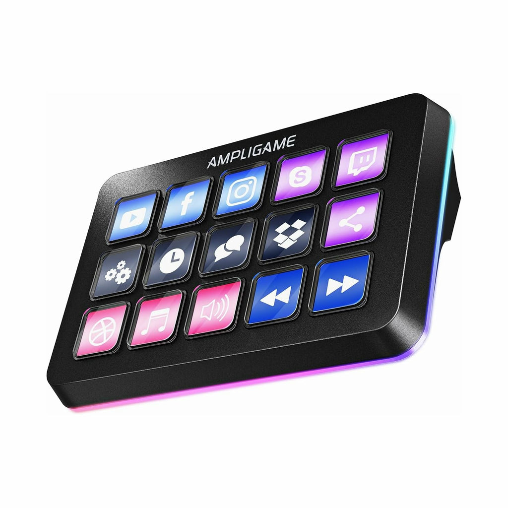 FIFINE AmpliGame D6 Control Pad with 15 Customized Keys and Software for Streaming, Gaming, Video Editing, Office Workflow