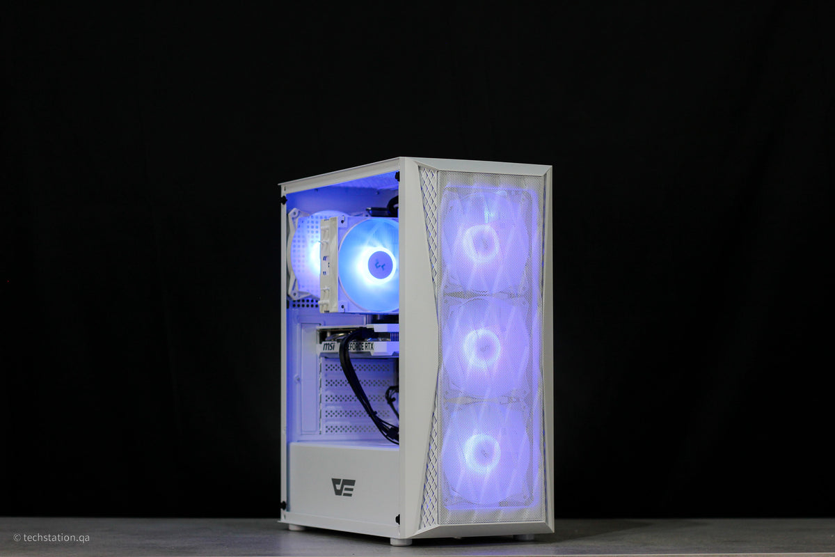 All-White Gaming PC - RTX 4060 - Intel i5-13400F | Best Price in Qatar ...