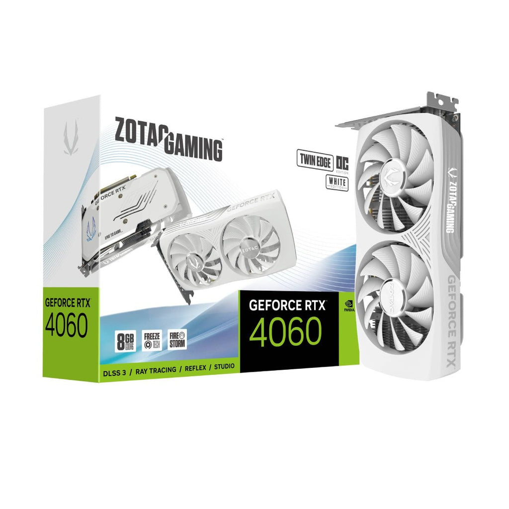 Zotac Gaming GeForce RTX 4060 Twin Edge OC 8GB GDDR6 Graphics Card - White