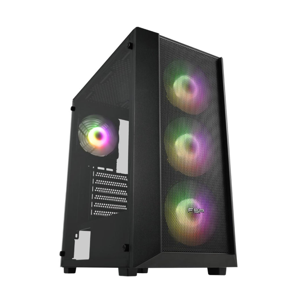 FSP CMT218 ATX Mid Tower Case - Black