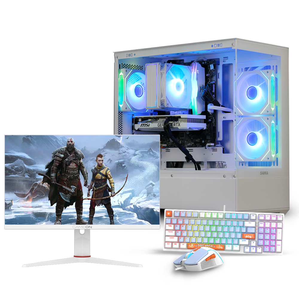 Super Gaming Bundle | RTX 4060 PC - Gaming Monitor - Mechanical Keyboard and Mouse