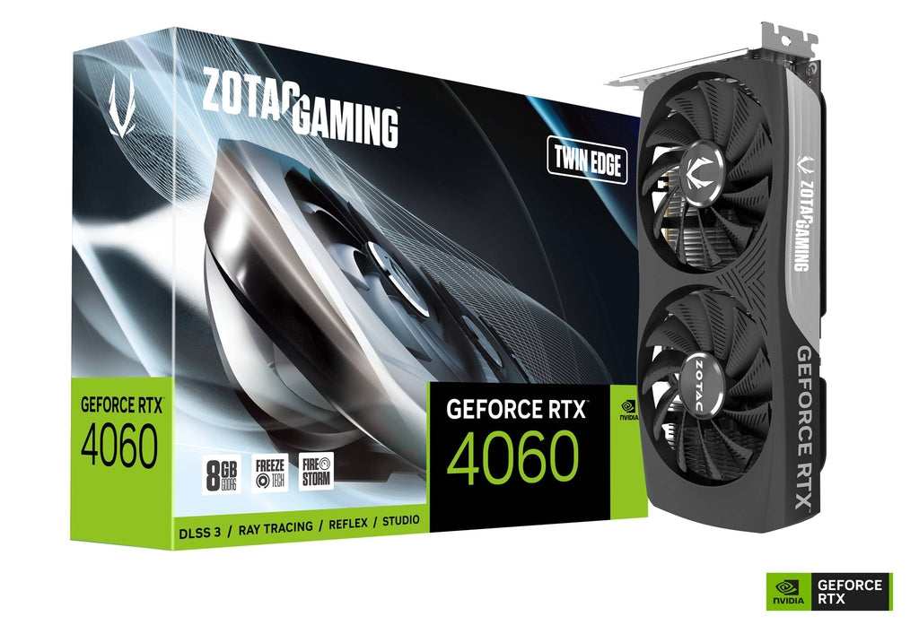 Zotac Gaming GeForce RTX 4060 Twin Edge 8GB GDDR6 Graphics Card - Black