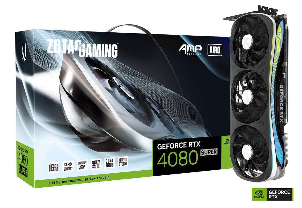 ZOTAC GAMING GeForce RTX 4080 SUPER AMP Extreme AIRO 16GB GDDR6X Graphics Card - Black